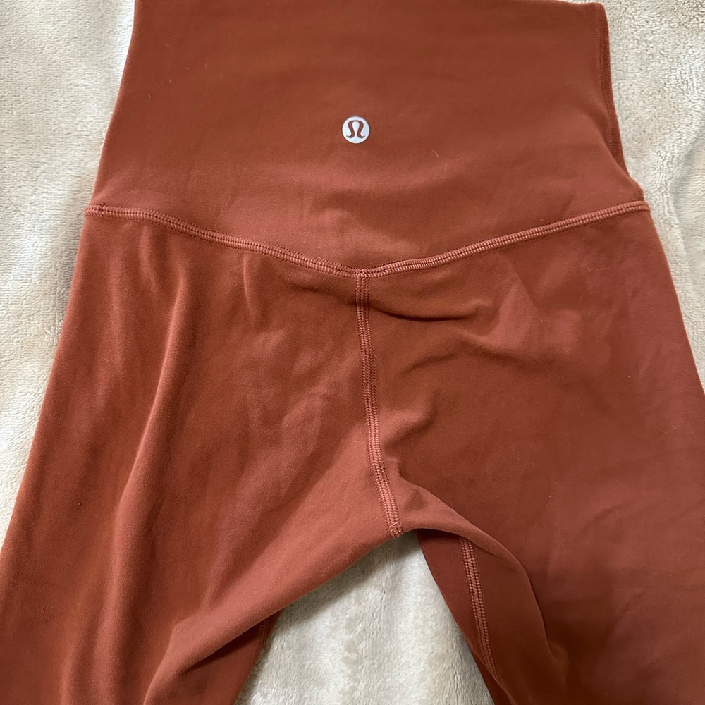 LULULEMON align shorts size 0- worn once, burnt orange color